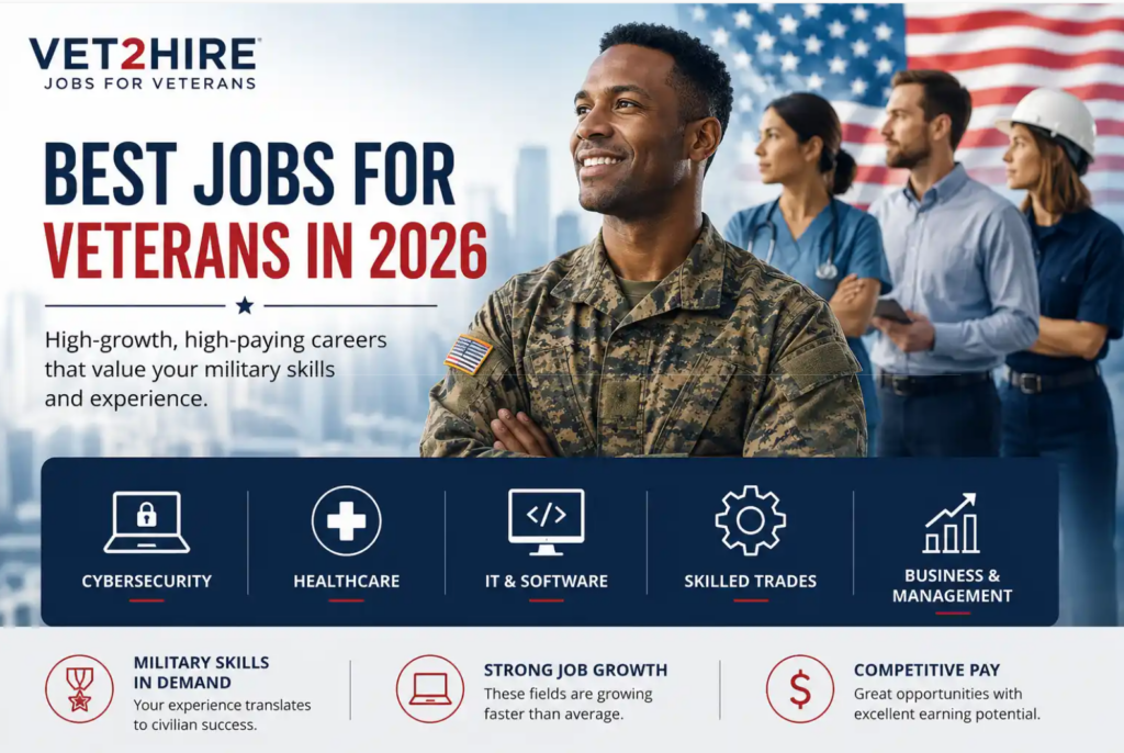 Best Jobs for Veterans Leaving the Military in 2026Best Jobs for Veterans Leaving the Military in 2026Best Jobs for Veterans Leaving the Military in 2026